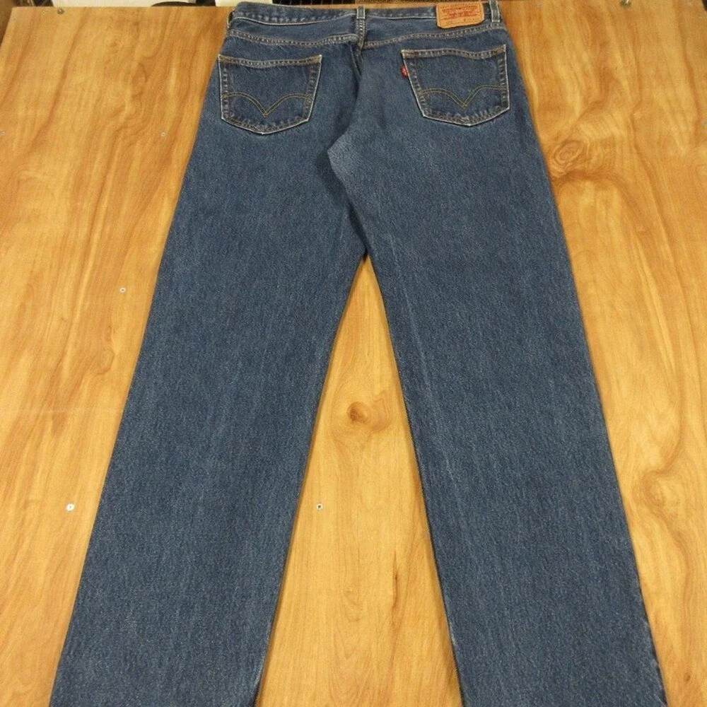 LEVI'S 550 Relaxed Fit Jeans Mens Sz 36x36 Slightly Baggy Non-Stretch Blue Denim